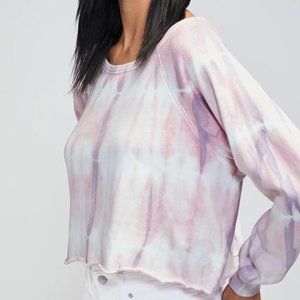 NWT Wildfox Cotton Candy World Tour Crop Sweatshirt SZ Small